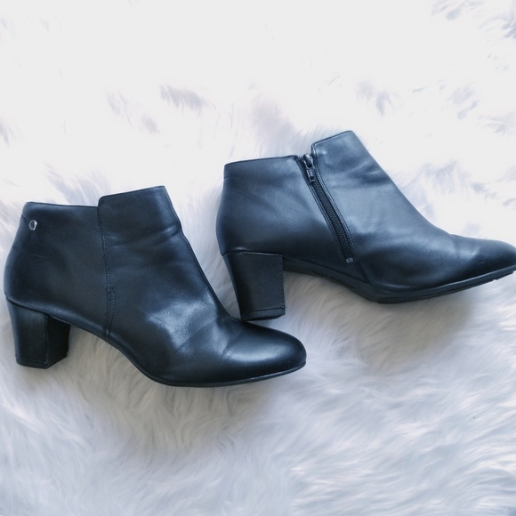 hush puppies black ankle boots